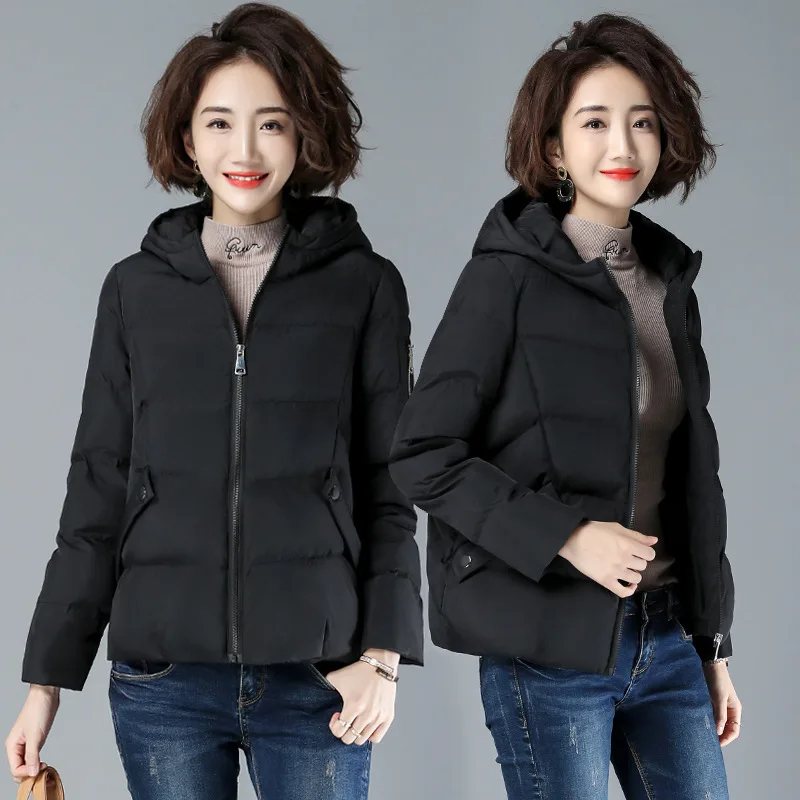 

2019 Winter New Style Korean-style Loose-Fit Versatile Hooded Short Cotton-padded Clothes Thick Warm Cotton-padded Jacket Coat