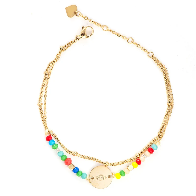 Fever& Free Pulsera Mujer изысканные браслеты в богемном стиле полые круглые золотые браслеты из нержавеющей стали и Набор браслетов браслеты Femme - Окраска металла: YC24031