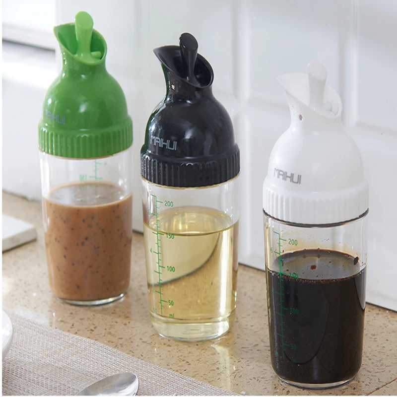 

Salad Cruet 3 Colors Wish Calibration Shaking Stirring Detachable Hand Press Open Home kitchen Tools