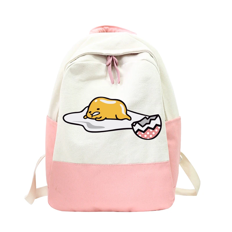 5 Японский стиль Gudetama холщовый рюкзак для женщин симпатичное яйцо принт дорожный Рюкзак Школьная Сумка для досуга для девочек-подростков сумка на плечо - Цвет: 5