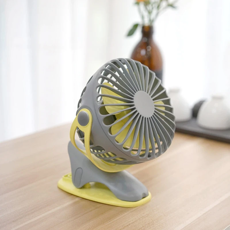 Портативный охлаждающий мини-usb вентилятор 4000 мАч, 4 скорости, вращение на 360 градусов, перезаряжаемый воздушный вентилятор, зарядка через Usb, настольный вентилятор с зажимом