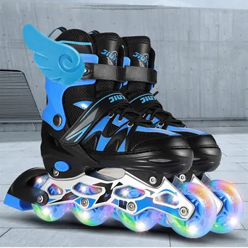 

Children's Roller Skates Adjustable Size Roller Skates Flash Wheels Roller Skates Comfortable And Fashionable For Beginners