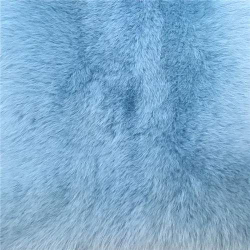 Женское зимнее плотное меховое пальто роскошный короткий стиль Новое поступление шуба из натурального Лисьего меха высокое качество натуральный Лисий мех пальто - Цвет: Baby blue