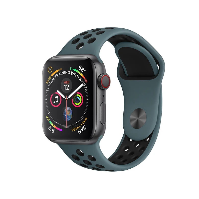 Силиконовый ремешок для apple watch band 42 мм 38 мм correa iwatch 4 3 2 44 мм 40 мм спортивный браслет pulseira apple watch аксессуары