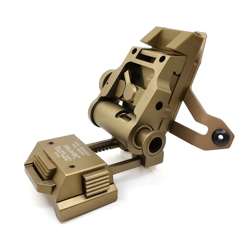 TAN Тактический шлем Крепление Wilcox Тип L2G05 CNC NVG Тактический шлем алюминиевая рама крепление аксессуары - Цвет: TAN