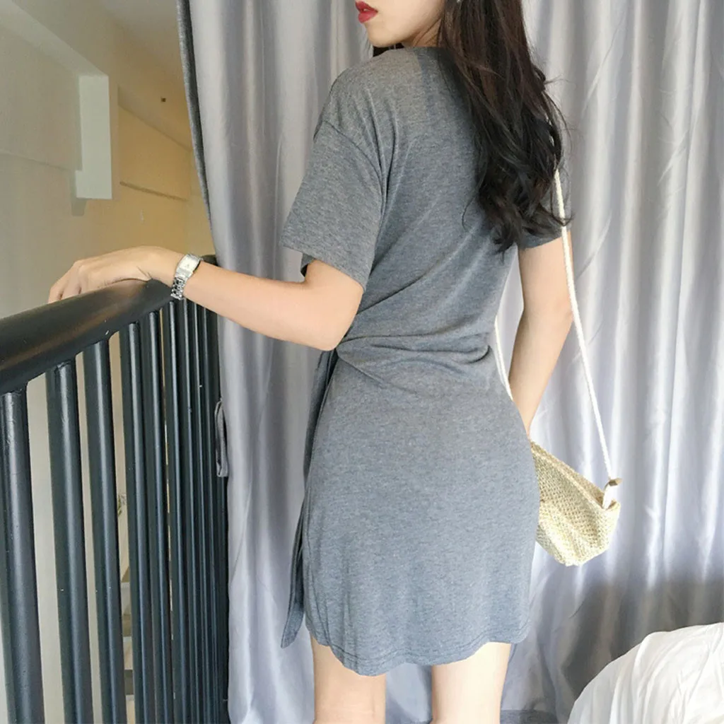 Jaycosin Romance Elegant Mini Dresses Women 2020 Summer O Neck Solid Ladies Street Beach Leisure Vacation Short Dresses Mujer227