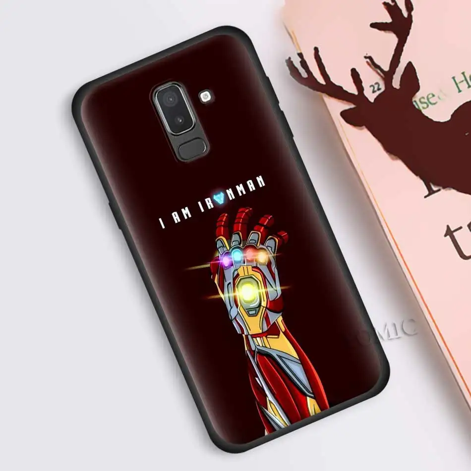 Железный человек с принтами "Marvel", "Мстители", Чехол для samsung Galaxy J8 J6 J4 A6 A7 A8 A9 плюс M10 M20 M30 S M40 силиконовый чехол для телефона с изображением на задней панели Чехол