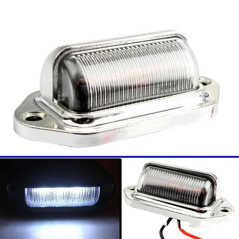 2 шт. для номерного знака автомобиля 6LED 12V 24V универсальный для прицепы Грузовые автомобили Ван жилых автомобильных прицепах фонарь Боковой габаритный фонарь лампа - Цвет: Белый