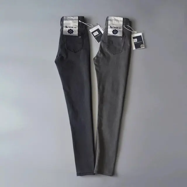 Осень стиль западный стиль Slim Fit для похудения acforag с высокой талией эластичные джинсы зауженные брюки женские