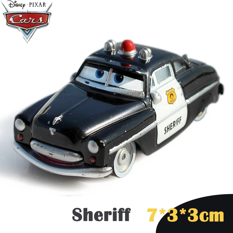 Disney Pixar Cars 2 3 автомобиль черный меркурий город полицейский круиз шериф маккуин SallyModel металлическая литая под давлением игрушка для мальчиков подарки на день рождения 1:55 - Цвет: Sheriff
