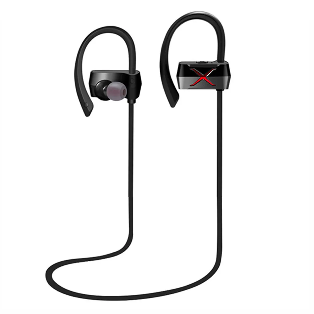 red Модные Bluetooth спортивные Oortelefoon ожерелье маленькие серьги с металлическими ушками беспроводные серьги Ecouteur - Цвет: red