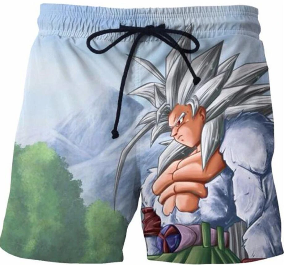 1 Dragon Ball, пляжные спортивные шорты для бега и для серфинга, Мужские штаны, мужские свободные быстросохнущие дышащие шорты с 3d принтом, купальный костюм - Цвет: 1