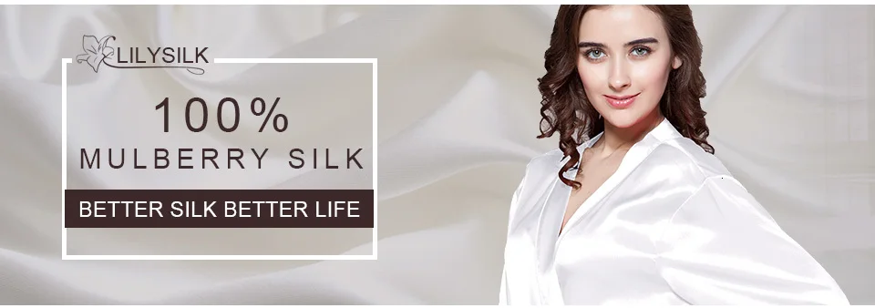 LilySilk халат пижамы кимоно Халаты женские роскошные натуральные женские шелковые короткие Распродажа