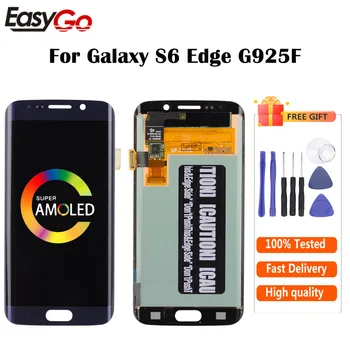 

White Blue Gold For Samsung Galaxy S6 Edge G925F LCD Display + Touch Screen Digitizer Assembl Free Shipping
