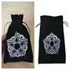 Velvet Pentagram Tarot Oracle Cards Storage Bag Runes Constellation Witch Divination Accessories Jewelry Dice Drawstring Package ► Photo 3/6