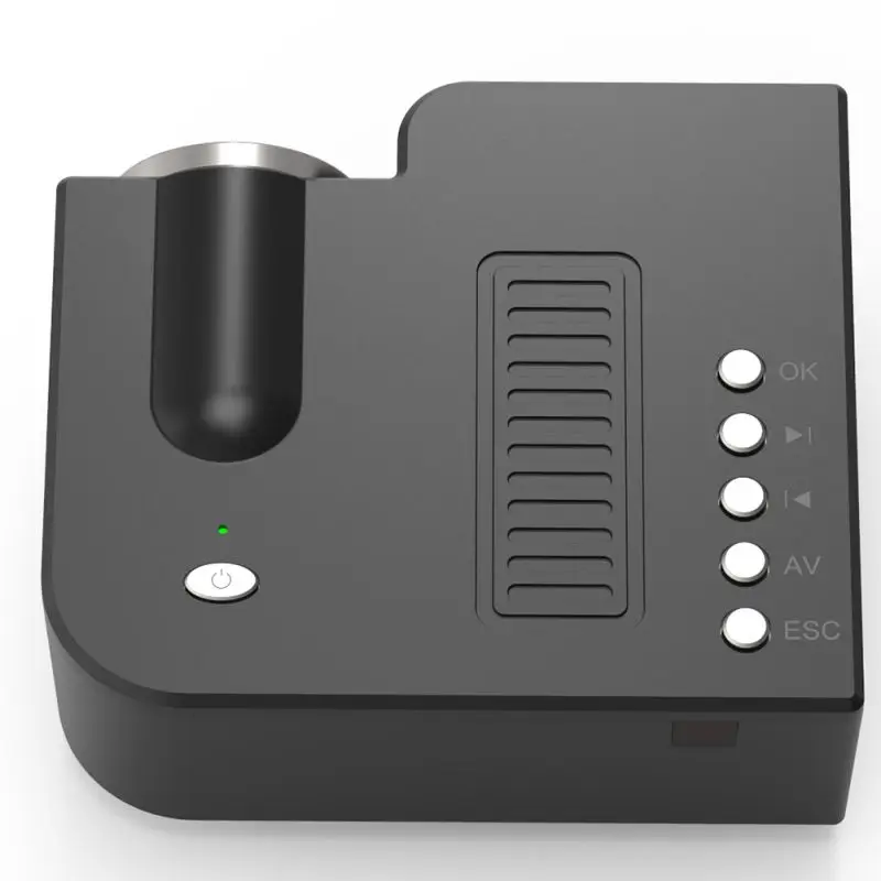 Черный USB tf-карта светодиодный домашний HD 1080P портативный проектор детский проектор с перезаряжаемой батареей