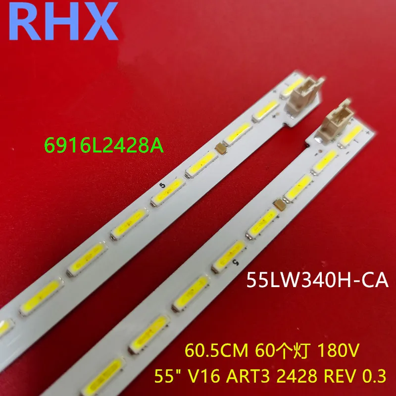 Tira Conduzida para lg 55 V16 Art3 6916l2428a 6916l2429a 6916l-2972a 55uh7700 60led 605 Milímetros Esquerda Mais Direita 100 Novo Pcs - Image 2