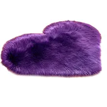 Милый коврик для пола в форме сердца, плюшевый коврик из искусственной шерсти, Чехол для стула, теплый коврик для сиденья T8WB