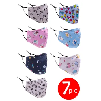

fahion animal design 7PC Children Outdoor Mouth Mask Washable Reuse Face Mask Cotton Protection Mask mondkapjes wasbaar