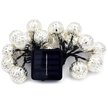 

Solar String Lights Moroccan Ball Color 20LED Earth Fairy Tale String Lights Christmas Tree, Party, Home Decoration