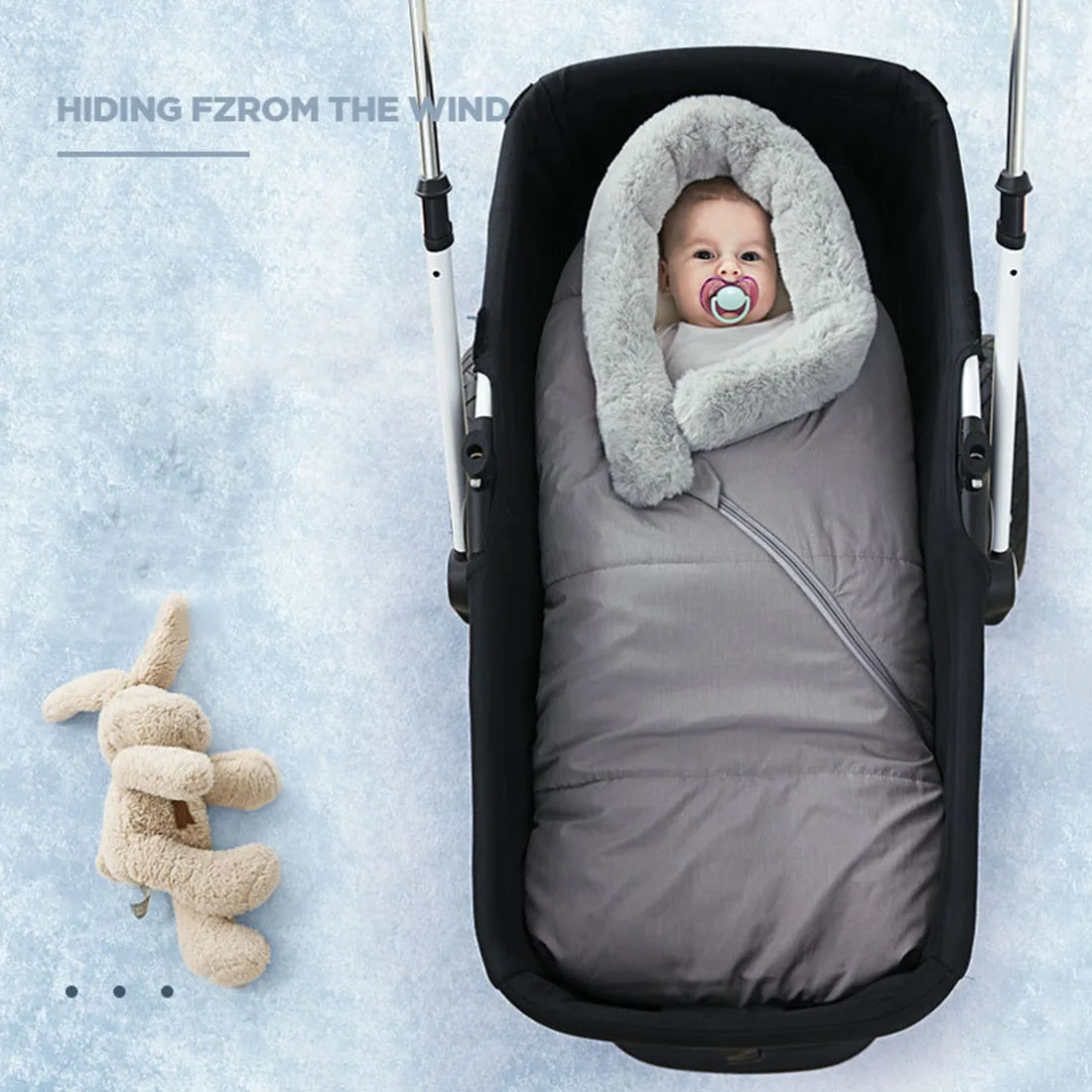 Winter Warm Infant Sleeping Sacks Thicken Baby Stroller Sleeping Bag Windproof Stroller Foot Muff Waterproof Toddler Sleep Sack
