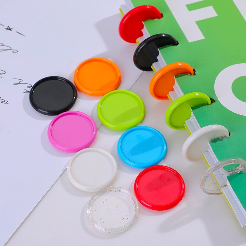 

100 Pcs Solid Candy Color Happy Planner Disc for Notebooks 35mm Diy Discbound Discs Mushroom Loose Leaf Binder for Planner