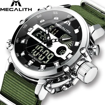 

MEGALITH Watches Men Luminous Waterproof Sport Casual Men Watch Top Brand Luxury LED Analog Quartz Watch Clock Relogio Masculino