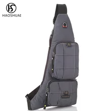 Винтажная Мужская нейлоновая нагрудная сумка водонепроницаемый слинг нагрудная сумка прочная дорожная Повседневная сумки на плечо для мужчин