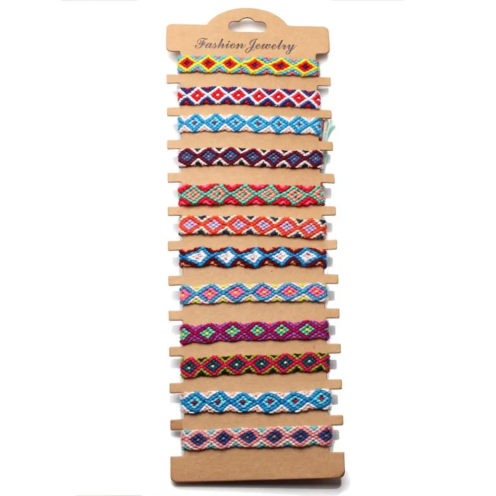 Женский плетеный браслет Boho разноцветный для серфинга с разноцветной