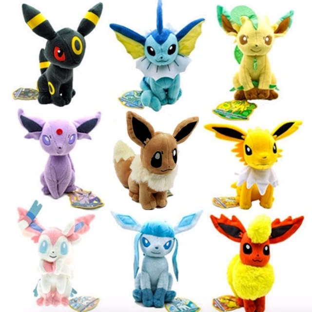 New Pokemon Eevee Evolution Plush Toy Flareon Vaporeon Jolteon Espeon  Umbreon Glaceon Leafeon Sylveon Stuffed Doll Kids Gift - AliExpress