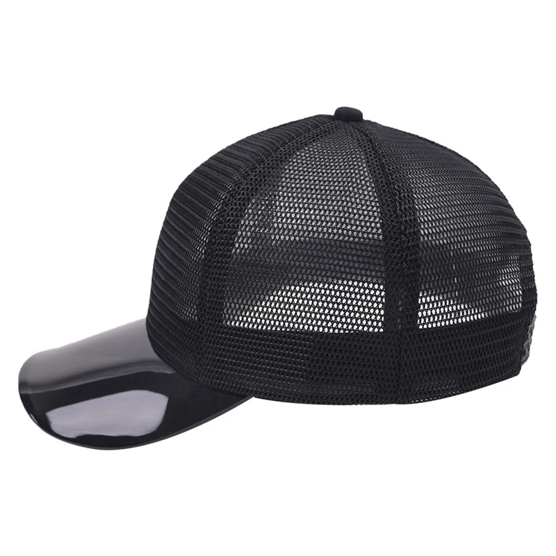 WZCX Transparent Brim Breathable Baseball Cap Hollow Out Shading Summer Unisex Adjustable Outdoor Trucker Cap Men Dad Hat 4