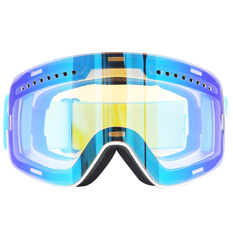

New Double Layer Magnetic UV400 Womens Ski Goggles Anti-Fog Sports Outdoor Snowboard Goggles Men Pillar Ski Glasses