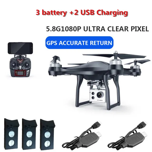 as the picture shows S2 двойной gps Дроны с камерой HD 1080P WiFi FPV Дрон Авто следующая высота Удержание RC зарядное устройство для квадрокоптера камера Дрон - Цвет: as the picture shows