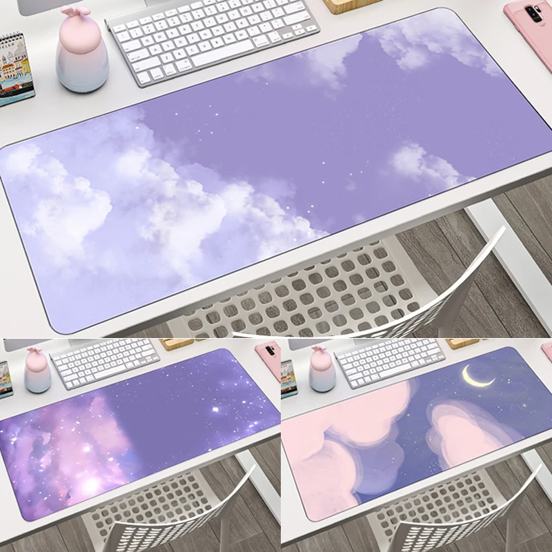 Фиолетовый Игровой Коврик для мыши Grande Cloud большой компьютерный коврик геймер XL