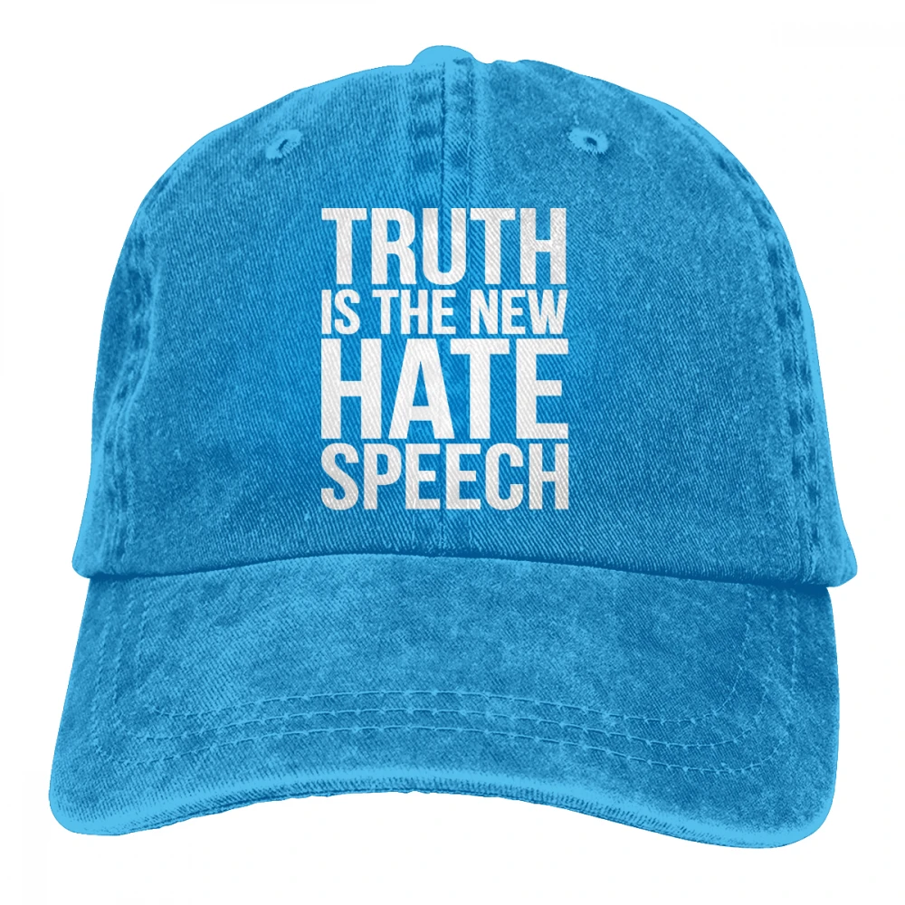 Правда ненависть Casquette черный унисекс Мужские Женские деним бейсболка с ремешком Кепки регулируемые клюшки для гольфа шляпа для папы