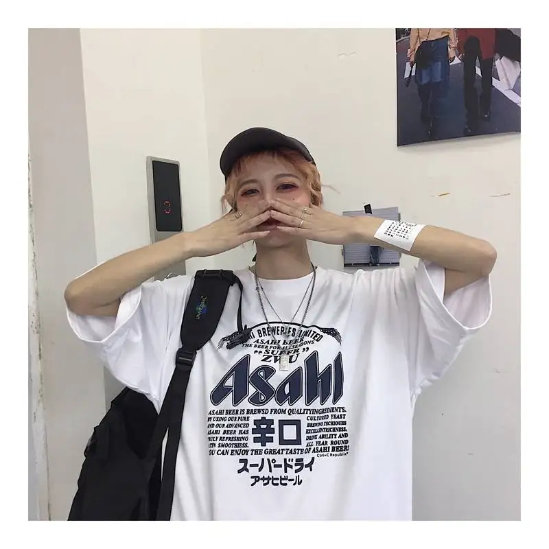 Японский Harajuku футболка для мужчин Лето Хип Хоп футболки уличные футболки короткий рукав Повседневный Топ Высокая уличная футболка для женщин