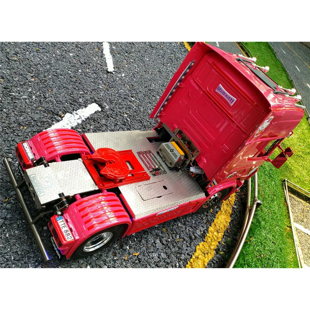 

Ornamental Plate Metal Anti-skid Rear Plate for Tamiya 1/14 Actros 470 620 56318 56327 RC Trailer Truck Upgrade Accessories