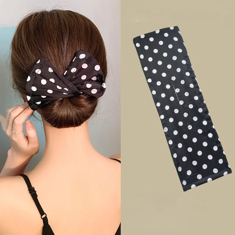 cute hair clips Women Hair Clip Ins Fahsion Solid Print Bow Hairpin Girls Hair Accessories Flexible Square Hair Band Hair Tools wide headbands for short hair