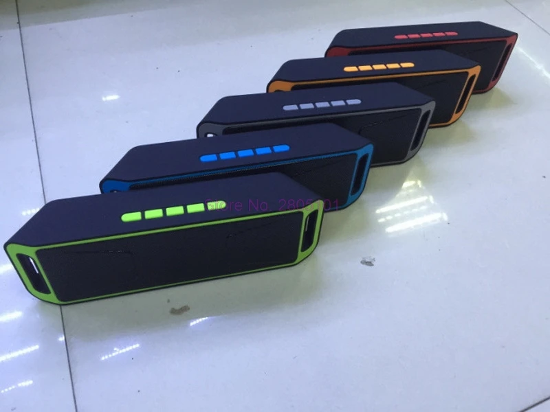 От DHL 100 шт. SC208 портативный беспроводной динамик Bluetooth стерео сабвуфер бумбокс
