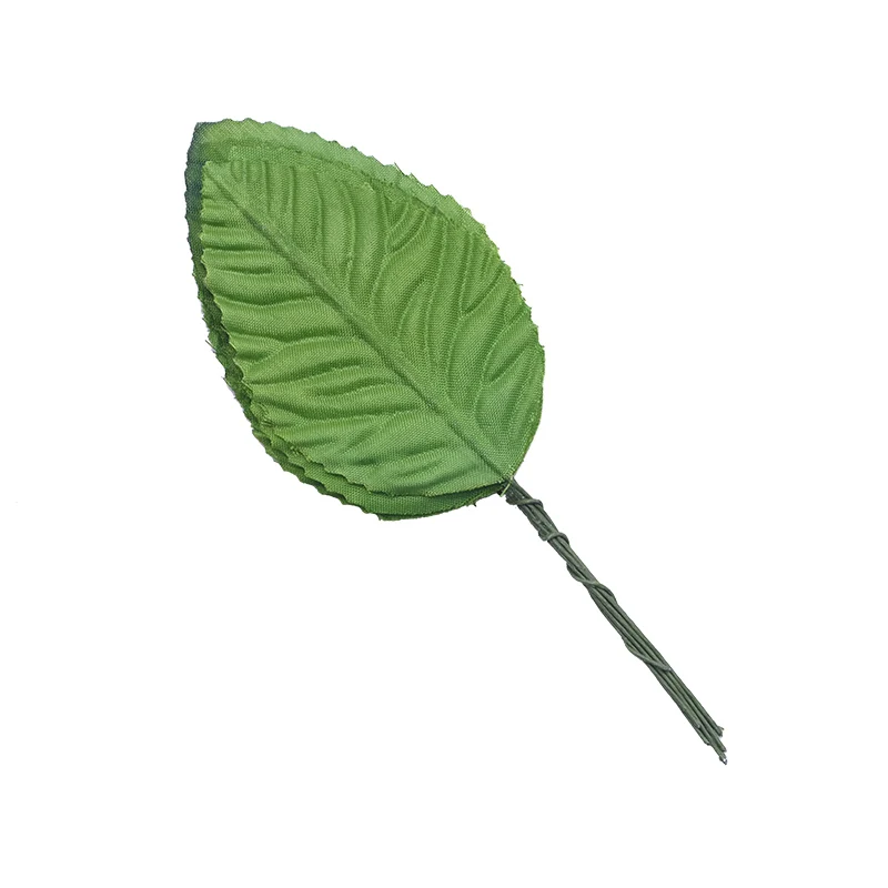 L07-Green Железная проволока и пластиковые листья в форме листа, искусственные цветы для свадебного украшения, сделай сам, венок, подарок, скрапбукинг, ремесло, искусственный цветок - Цвет: L07-Green