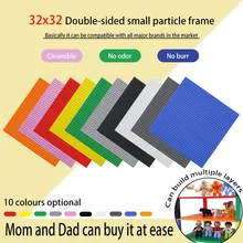 32*32 çift taraflı nokta 10 renkler DIY küçük tuğla parçacık taban plakası yapı taşları ile uyumlu blok oyuncaklar için çocuk