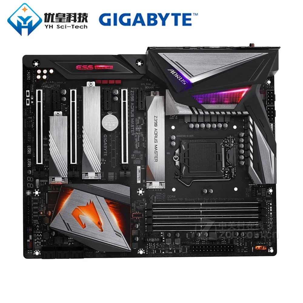 Материнская плата Gigabyte AORUS MASTER Intel Z390 оригинальная б/у для настольного ПК LGA 1151 Core