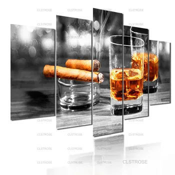 

Yellow Tobacco, Alcohol and Beer Mug Posters Home Restaurant Wall Decoration Still Life Pattern Multi-Wall Decoration