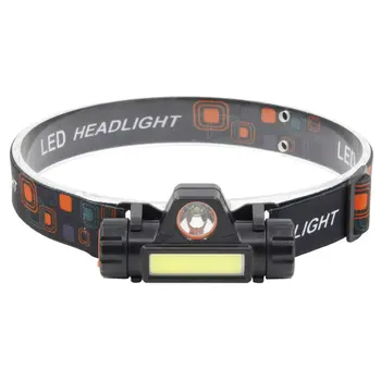 

Led Headlight COB Highlight Wearing Led with SOS Saviour 18650+ AA Battery Charging Dual Use Headlamp for Camping