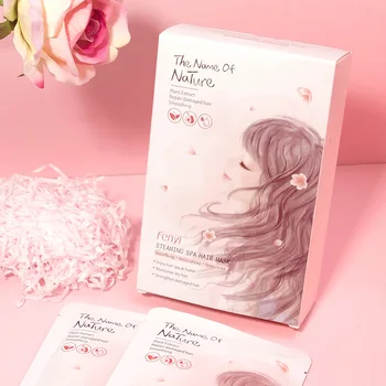 

steaming spa hair mask No evaporation membrane cap Supple nourish Repair Withered conditioner Dry Hair Smooth