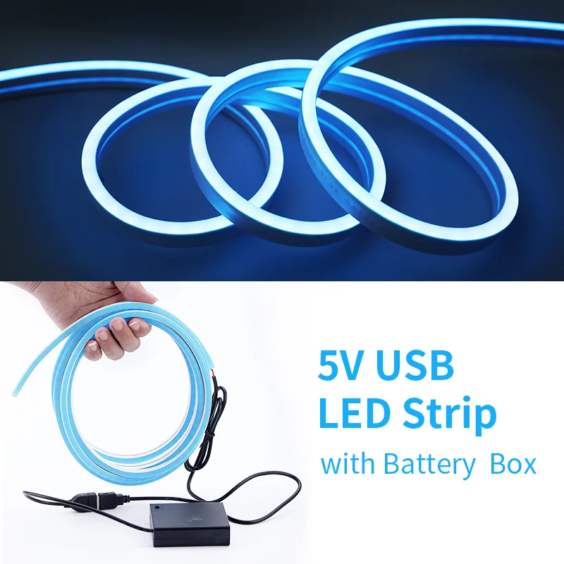 Светодиодная лента с аккумулятором 5 в постоянного тока USB 2835 светодисветильник