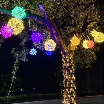 30Cm Waterdichte Outdoor Led Bal Licht Tuin Landschap Led Opknoping String Lamp Voor Bomen Park Yard Vakantie Xmas Nieuwe jaar Decor 30Cm Waterdichte Outdoor Led Bal Licht Tuin Landschap Led Opknoping String Lamp Voor Bomen Park Yard Vakantie Xmas Nieuwe jaar Decor