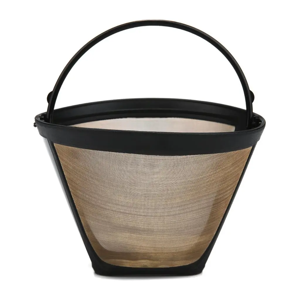 

Reusable #4 Cone Coffee Filter Mesh Gold Tone Coffee Accessories for Cuisinart Coffeemakers Braun Krups Oster