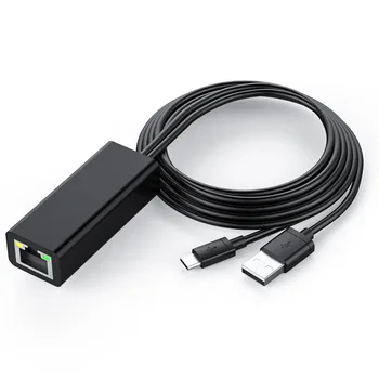 

Micro-USB2.0 to RJ45 Ethernet Adapter Plug and Play 10/100 Mbps for New Fire TV Stick/Google Home