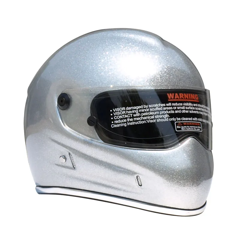 Горячая CRG ATV-3 яркий/матовый красный анфас мотоциклетный шлем для SIMPSON F1 Capacete De Moto Riding Cascos Motorrad S-XXL - Цвет: Silver-clear lens